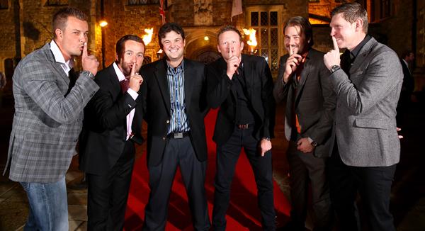 GolfChannel's tweet image. ICYMI, European Ryder Cuppers had some fun with Patrick Reed at the #VolvoWorldMatchPlay: bit.ly/1zae0LC