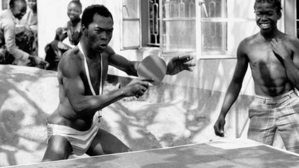   Fela Kuti playing table tennis.Happy birthday KING     Hw3 pant no.    
