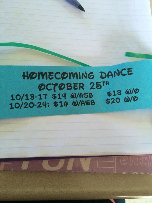 Homecoming tickets are on sale in the student store this week and homecoming week! 💗🏰