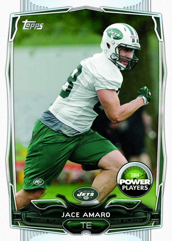 Topps's tweet photo. The rookie #ToppsPowerPlayer for W6 was tough, but we gave the nod to @Jets @J_ACER22 who pulled down his first TD http://t.co/130ONt6oSn
