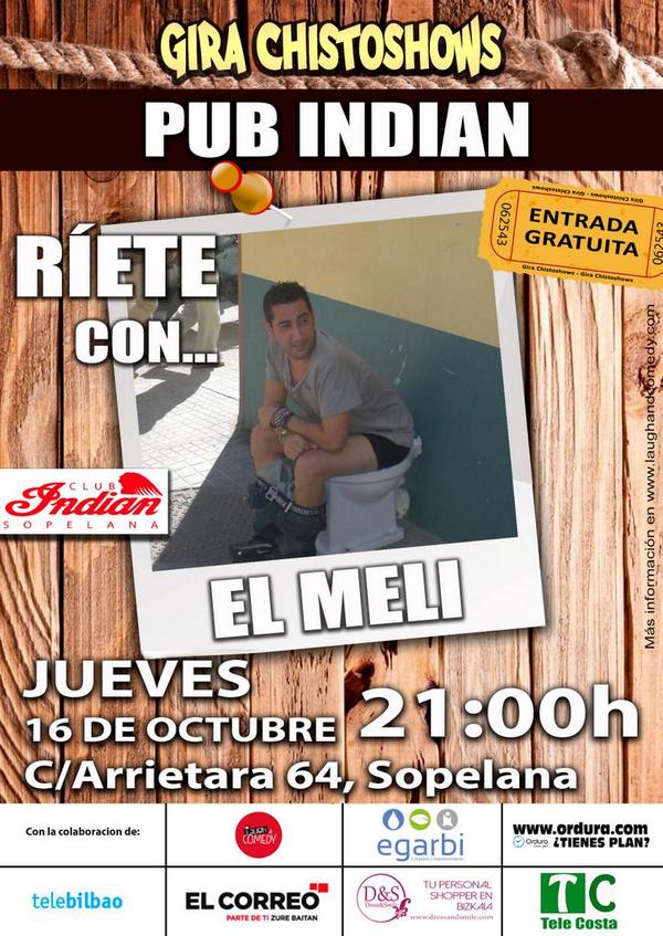 Jueves Indian Social. Como todos los jueves Monologos Indian a las 21h esta semana con El Meli....