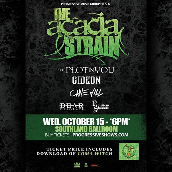 CandiCHAOS's tweet photo. Today! @SouthlandBallrm #nc @progressivelive @theacaciastrain @ThePlotInYou @GideonAL @DearDesolate #progressiveshows http://t.co/hRLnTs1xK9