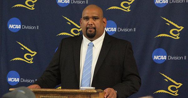 JavelinaFB's tweet photo. Interim head @JavelinaFB coach, Jaime Martinez... photo credit: Artie Leal #GoBlueBeGold http://t.co/xYxVCENTCL