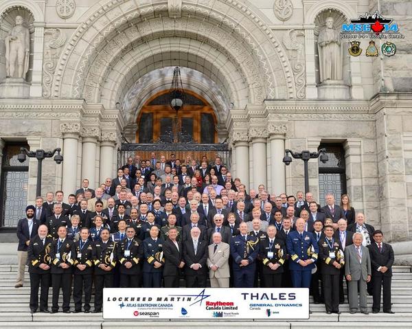 USCGNorthwest's tweet photo. RADM Gromlich weighed in for @USCG at Maritime Security Challenges Conf. #Victoria to discuss int'l security #MSC14 http://t.co/HV5PnuGtQU
