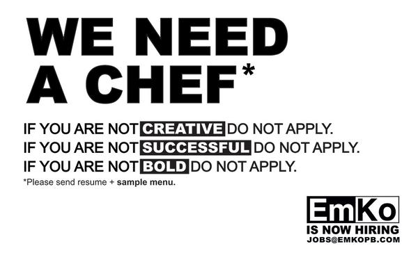 emkopb's tweet photo. WE NEED A CHEF* http://t.co/YQ0MiFRJNU