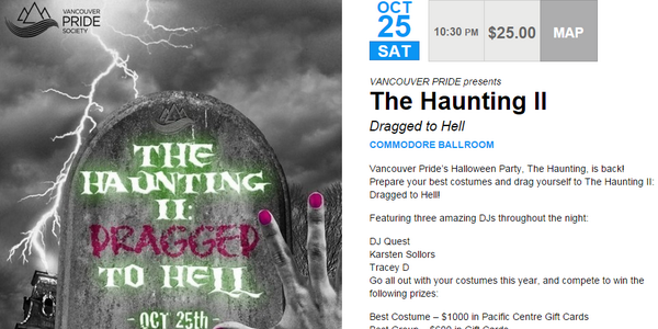 ShowYouGo's tweet image. Get your costume on and drag yourself to The Haunting II @commodorevcr  buff.ly/1sSSpmH  @vancouverpride