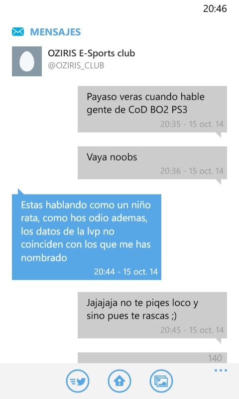 xY_SiikO_Yx's tweet photo. @xY_ChronoS_Yx @OZIRIS_CLUB Mirar cuando sabe q es verdad y le jode... Empieza a insultar sin saber q decir http://t.co/IdLMsm8q1n