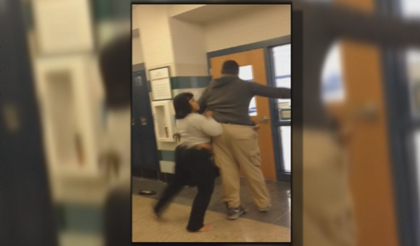 FOXBaltimore's tweet photo. Fight Between #BaltimoreCity Teacher &amp; Student Caught on Camera: http://t.co/a5hJbMbBYK #liveonFOX45 http://t.co/2MfJ4U0F9c