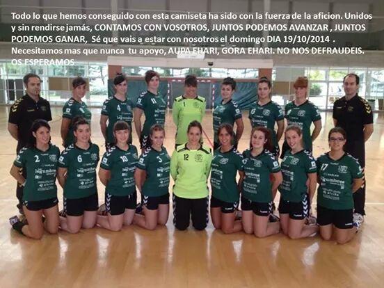 CBFEharialdea's tweet photo. Os necesitamos para conseguir nuestra primera victoria en #DHPlataFem El domingo a las 12:30 Garlan Legumbres-Lagunak http://t.co/WqJj2iCNxH