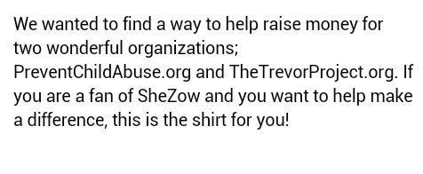 SheZowWorld's tweet photo. http://t.co/rYMzpaziZn
Help victims of #childabuse &amp; end #teen #suicide
@PCAAmerica @TrevorProject
#SheZow #Sheroism http://t.co/SsL5JiRiyb