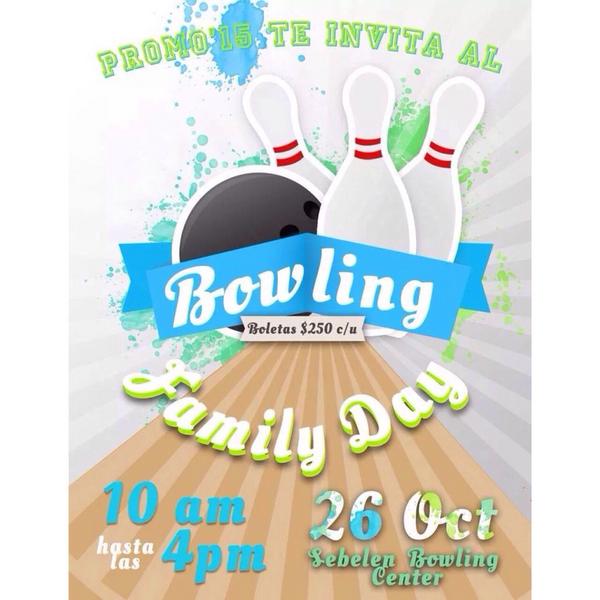 promocomdo's tweet photo. La promo @promo15csd te invita este 26 de octubre a su "BOWLING FAMILY DAY" a partir de las 10:00 am. Te esperamoss!! http://t.co/0EN8HNqVfF
