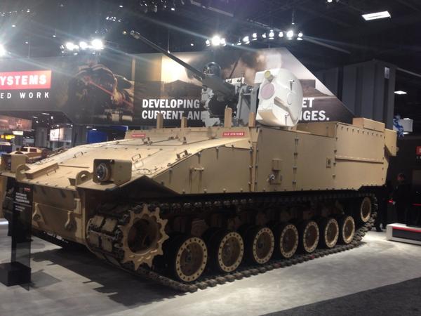 BAE Systems brought it GCV demonstrator to #AUSA2014 and put a laser on top.