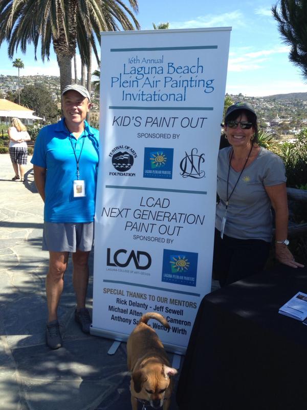 artLPAPA's tweet photo. LPAPA President Greg Vail & 1st Lady Lynn Vail at #LPAPA16th @lcad Next Generation Paint Out at Heisler Patk http://t.co/jueyfDFwJS