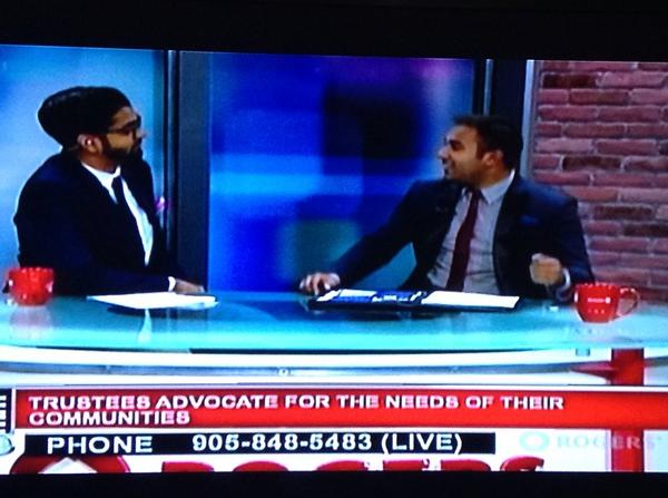ShawnXaviour's tweet photo. Had a great interview, with @RogersTVPeel Also glad to meet @NNanwa #VoteXAVIOUR #Cable10 #GreatExperience http://t.co/To81ueh13F