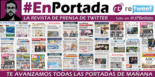 JPBellido's tweet photo. #EnPortada Arrancamos en 5 minutos. ¿Nos regalas un RT? :-) http://t.co/Wf4TrMIRfE