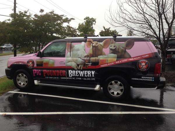PigPounder's tweet photo. Pigscalade is rollin from @PigPounder #SoGSO #NCBeer http://t.co/ZfKg7vbz31