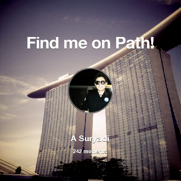 ajuzt_diningrat's tweet photo. I've shared 242 memories with my friends on #Path - see them now at http://t.co/8wmYqfaqVF! #thepersonalnetwork http://t.co/dd85Mk4LBr
