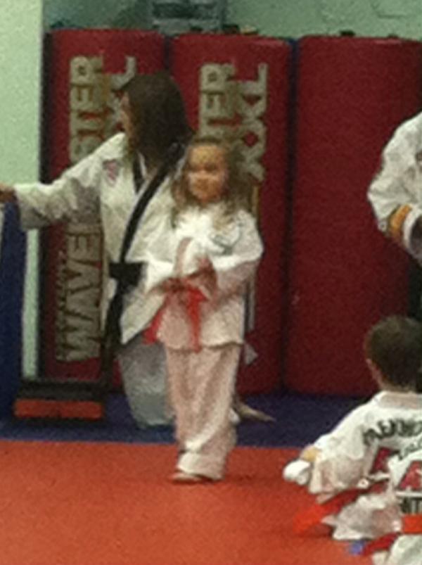 brickml's tweet photo. My little orange belt! Hyy ya!! http://t.co/uHTFDp1IRh