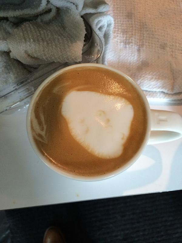 First try at Latte Art #tobeapartner #sbuxohio #thatsadot