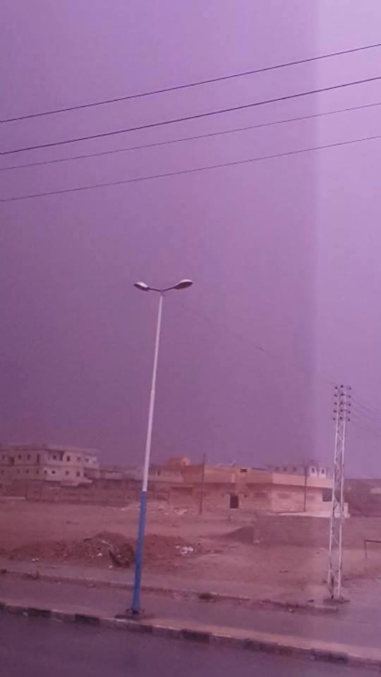 Raqqa_SL's tweet photo. Now , city of #Tapqa lights like afternoon light from the intensity of the thunder.
#Raqqa #Syria . http://t.co/r3sJkB125X