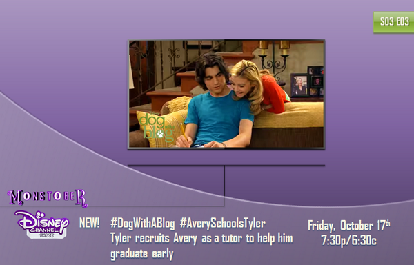 DCSnack's tweet photo. All New #DogWithABlog #AverySchoolsTyler early Friday, October 17th at 7:30/6:30c! http://t.co/yaHgGAC5os