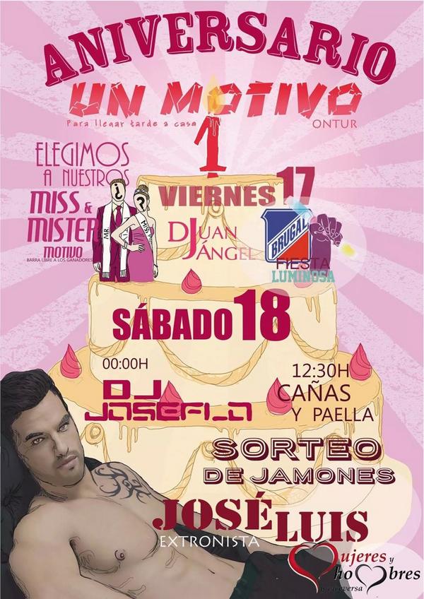 Eligetufiesta.com (@eligetufiesta) on Twitter photo Este sabado 18 en #UnMotivo celebrando su aniversario #Ontur contaremos con el extronista de #Myhyv <a href="/joseluismyh/">Red-S Nutrición</a> Este sabado 18 en #UnMotivo celebrando su aniversario #Ontur contaremos con el extronista de #Myhyv <a href="/joseluismyh/">Red-S Nutrición</a>