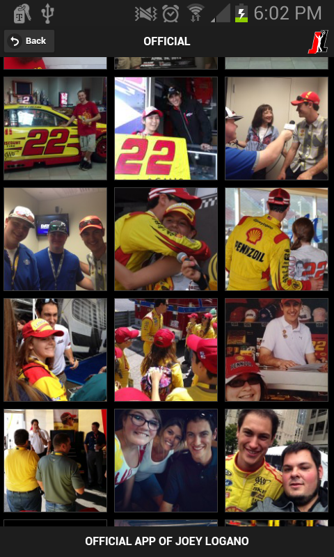 GoJoeyLogano's tweet photo. It's awesome to see all of the fan photos on the Official @JoeyLogano App, Joey has the best fans! #teamjl #NASCAR http://t.co/SN8RGmePBu