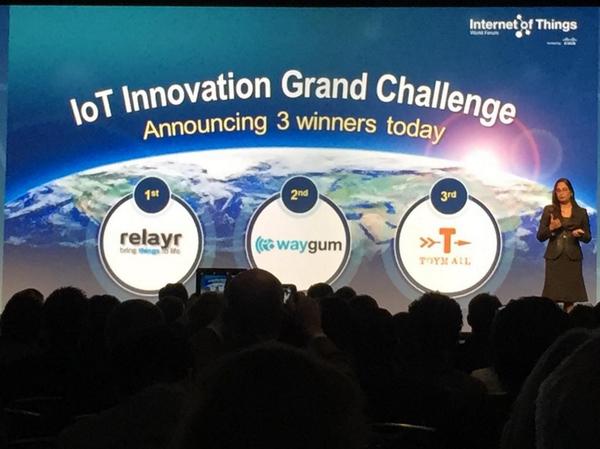 <a href="/waygum/">Waygum, Inc.</a> bagged the 2nd prize in the Cisco IOT Innovation Grand Challenge #IOTWF bit.ly/1tuylZA