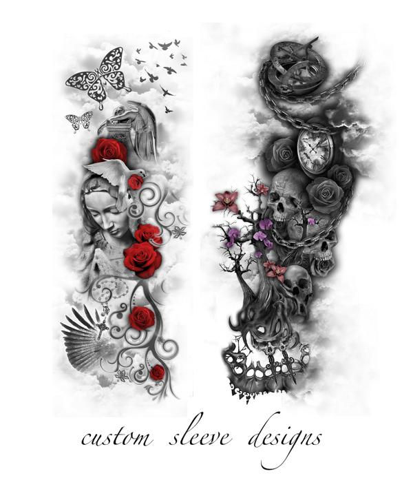 Full sleeve design  Customtattoodesign.net