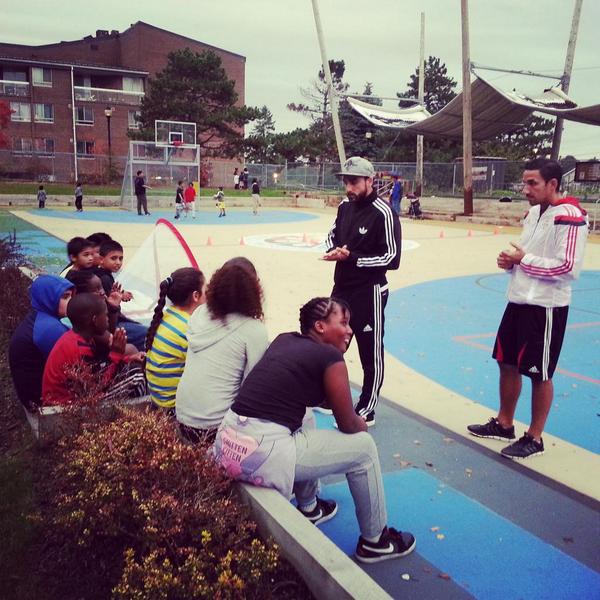 Pep talk with <a href="/dwaynederosario/">DERO</a>. <a href="/StorefrontKGO/">The Storefront</a> <a href="/MLSEFoundation/">MLSE Foundation</a> #DeRovelopment #DeRoFoundation #dreambelieveachieve