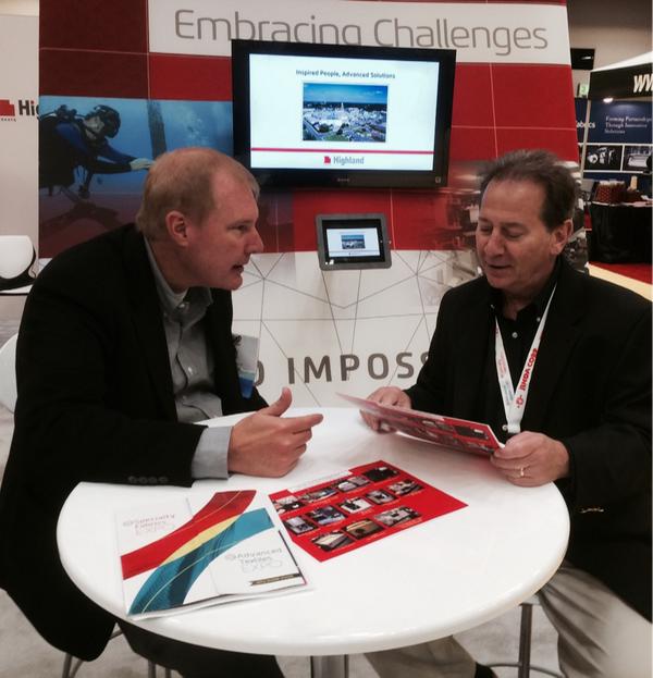 eTexComms's tweet photo. Hank Hoshall (L) of Highland meets with Scott Frisch of Springs Creative. @SpringsCreative http://t.co/xUFdIrazBW