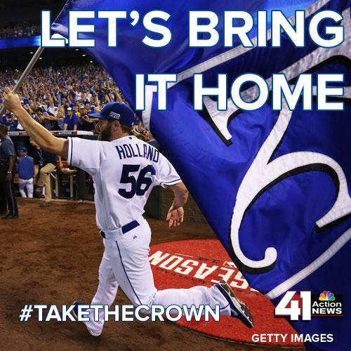KSHB41's tweet photo. THREE MORE OUTS!!! Let's go @Royals http://t.co/r0gjt6pzJU #TakeTheCrown http://t.co/KMgF0k5WXP