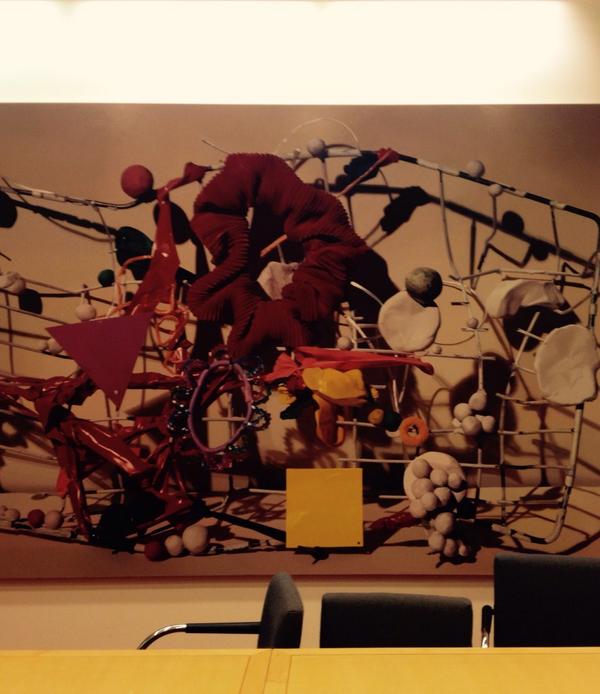 StellatusCaelum's tweet photo. Painting in the boardroom. #PaintingAboutPainting tonight @Simmons_Art #neilgall #painting #artist #curator #painter http://t.co/MsoM5HYGGu