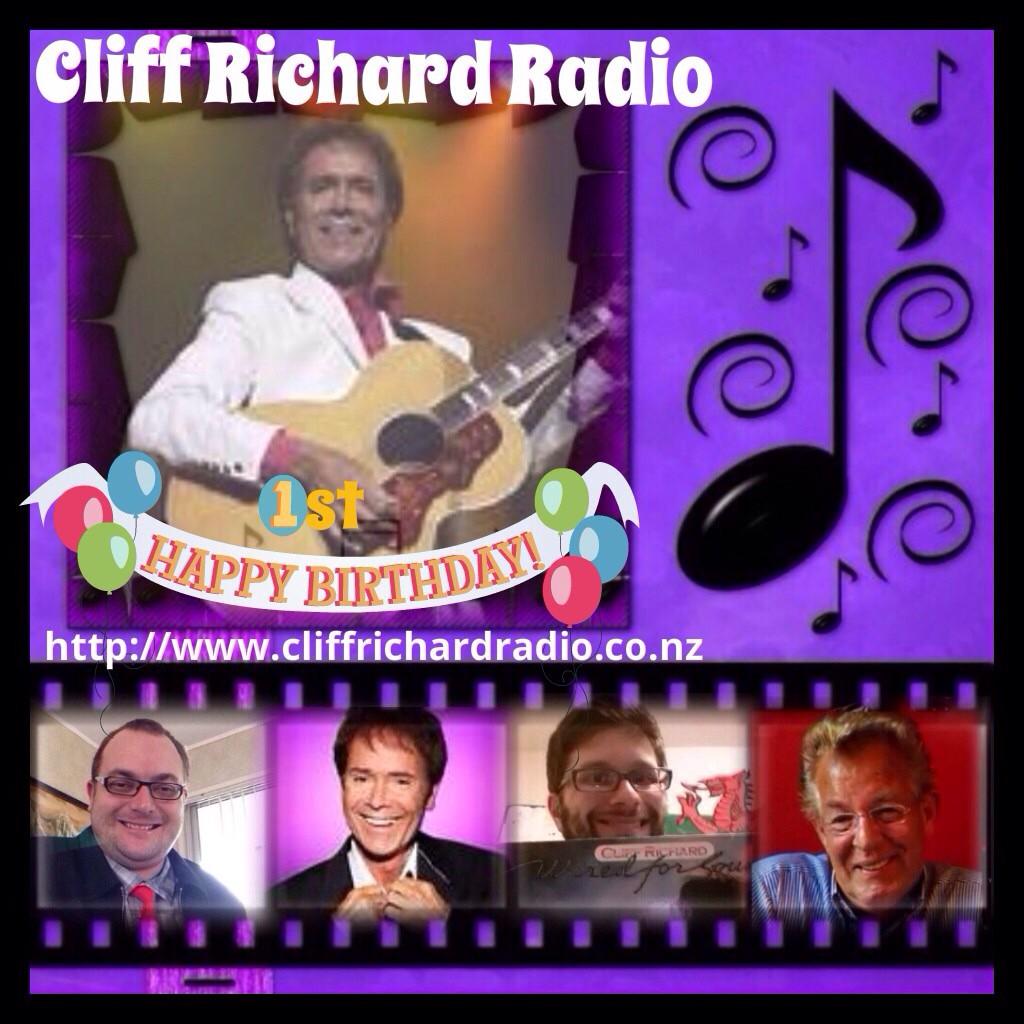  1st Birthday to the most fab station ever, Sir Cliff Richard music 24/7 :-))
 