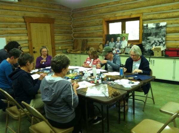 sheriholgate's tweet photo. Pine needle basket class. #basket #artclass. #basketclass #weaving http://t.co/zgM2XqkOCZ