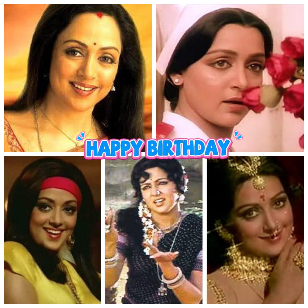 Happy BIrthday to Hema Malini the original dream girl of Bollywood.   
