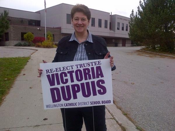 dupuis_vikki's tweet photo. It's all about the kids! It would be an honour to serve you again! #guelphelection #wcdsb #trustee #vote #oct27 http://t.co/ZdIFSmK0EY