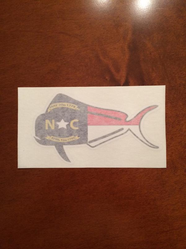 Coastal_Catch's tweet photo. Along with buying yourself a new NC Dorado long or short sleeve tee, buy a sticker decal for only $3! http://t.co/tuml1QqJVG