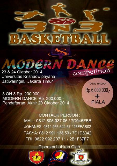 3 on 3 Basketball And Moddern Dance Competition cc : @krisnabasket