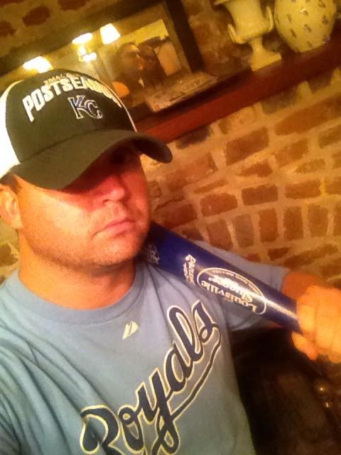 KCJoshN's tweet photo. KC Royals selfie if that's what they call it! Need to come home for the series. Retweet to get me there! #kcroyals http://t.co/GgD6VWnDGM