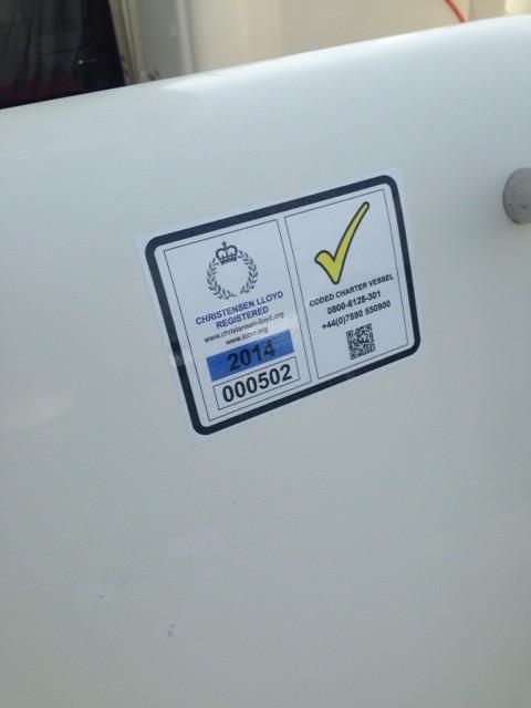 Has your charter boat got a compliance sticker yet?
Be-safe-at-sea.org