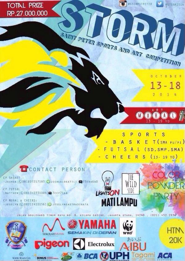 brandonsalim's tweet photo. Guys gimana kalo Sabtu ini kita ngumpul di sekolah Saint Peter jam 18.00?! @LightsOnJKT akan perform :) http://t.co/DddG7GTjD0