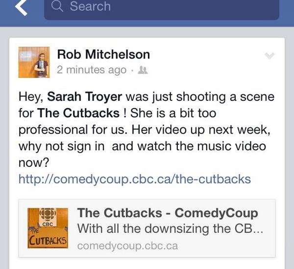 sarah__troyer's tweet photo. Vote for us!! #comedycoup #cbc #vote #ActorLife #filmmaking #thecutbacks http://t.co/oIGgAoldM8
