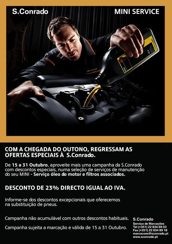 sconradosa's tweet photo. BMW MINI Service Campanha S.Conrado OUTONO Aproveite o DESCONTO direto de 23% no serviço óleo do motor e filtros http://t.co/wG3Cxq3tjG