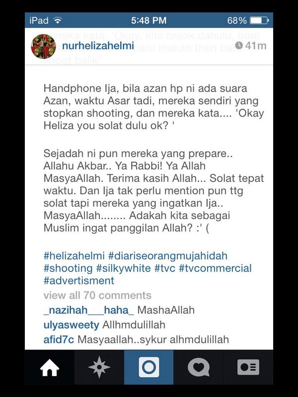 Subhanallah.Really touched by Heliza Helmi's post

Even the non-Muslims do care about the importance of solat.But us?