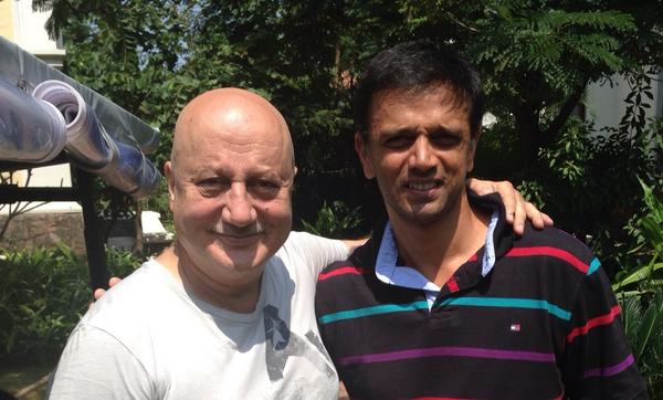 AnupamPKher's tweet image. Was happy to meet A Cricketer &amp;amp; A Gentleman @rahuldravid in Goa.:) #Gartner