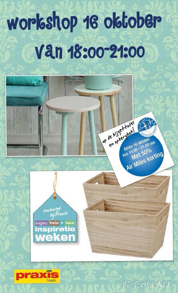 Laat uw creativiteit de vrije loop vanavond bij #Praxis #Sneek. Met o.a. Zelf een Moodboard maken!