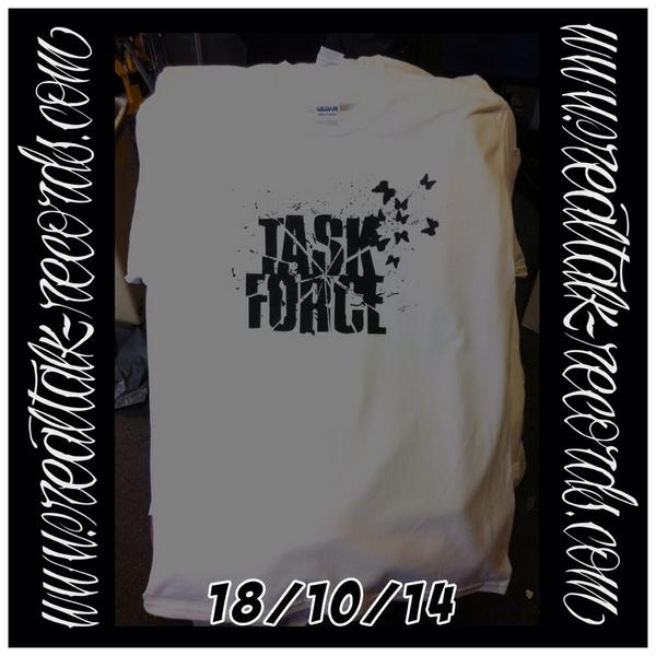 REALTHEME's tweet photo. #realtalkrecords officially launches this Sat! These t's, old Task Force releases and help the homeless all in 1!!!!! http://t.co/K0EIYALVjz