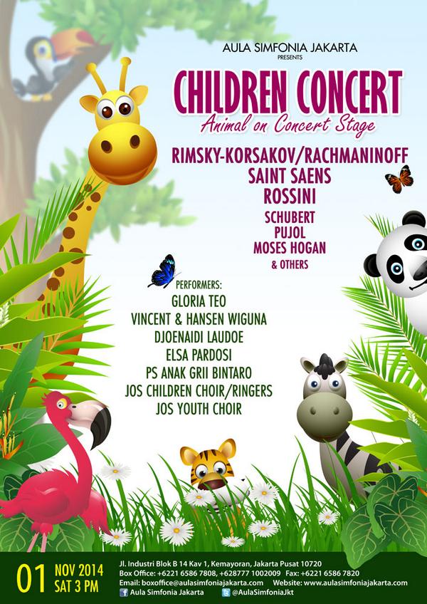 Children Concert 1 Nov 3pm for our young audience, w/ works of Rimsky-Korsakov, Saint-Saëns, Schubert, Rossini &amp; more