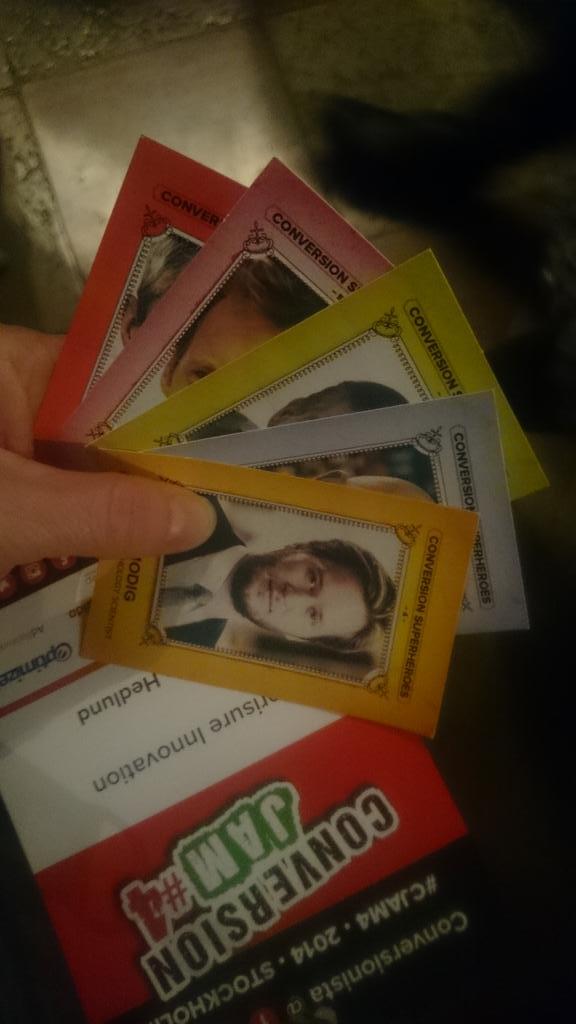 anzos's tweet photo. I've got five!  #cjam4  #conversionista #conversionjam http://t.co/OOwLjmoF6d